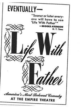 Print Ad Empire Theatre Life Father Americas Most Beloved Comedy Vintage 1941